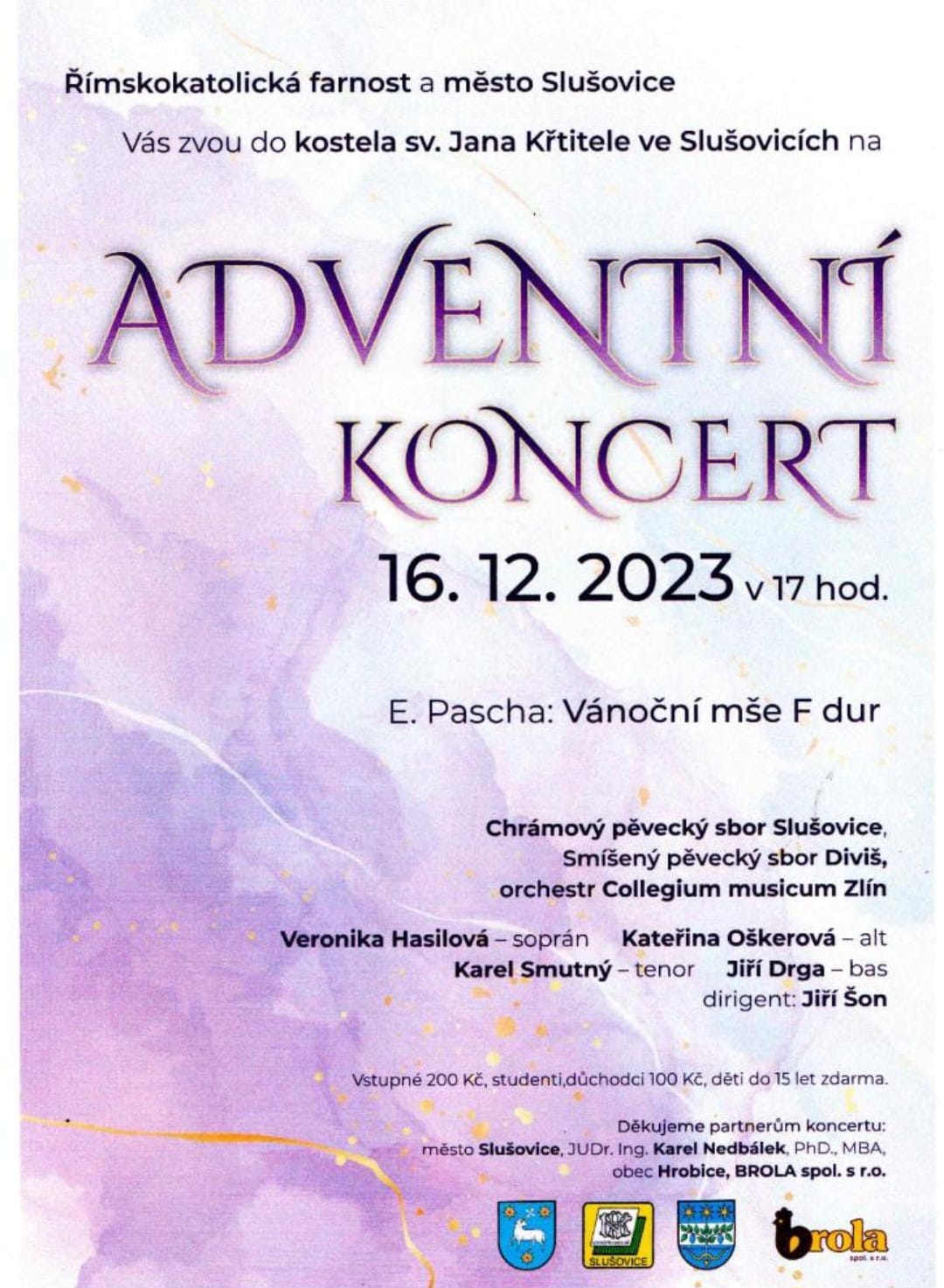 Adventní koncert v Kostele sv. Jana Křtitele ve Slušovicích