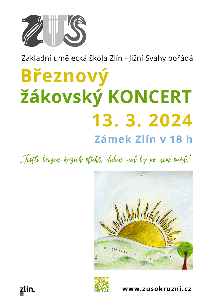 Březnový žákovský koncert ZUŠ Zlín – Jižní Svahy